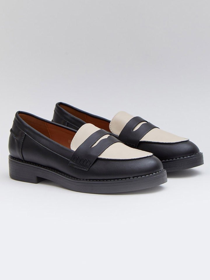 Bellucci Mokasyny w kolorze czarno-kremowym