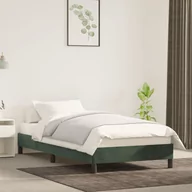Łóżka - vidaXL Rama łóżka, ciemnozielona, 80x200 cm, tapicerowana aksamitem - miniaturka - grafika 1