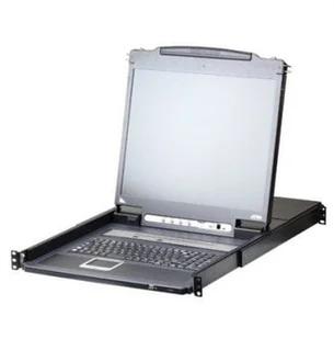 ATEN CL5708iM Przełącznik KVM LCD Over IP, USB-PS/2, VGA, 8 portów, UK-Layout - Akcesoria do serwerów - miniaturka - grafika 1