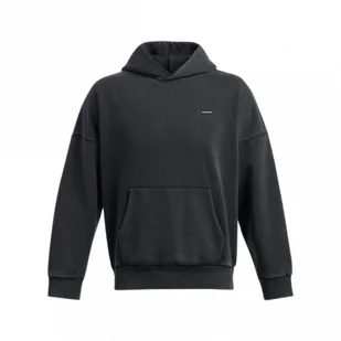 Męska bluza dresowa nierozpinana z kapturem Under Armour UA Icon Hwt Flc Wash Os Hood - czarna - UNDER ARMOUR - Bluzy sportowe męskie - miniaturka - grafika 1