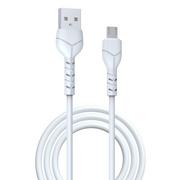 Kable USB - Devia Kabel Kintone USB - MicroUSB 1,0 m 2,1A biały - miniaturka - grafika 1