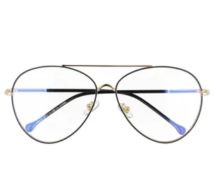 Okulary Pilotki z filtrem światła niebieskiego do komputera zerówki 2529-1 - Okulary korekcyjne, oprawki, szkła - miniaturka - grafika 1