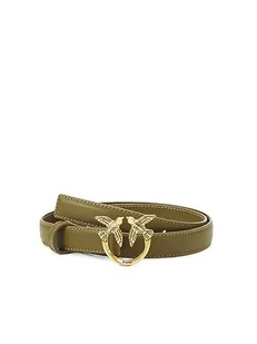Pinko Love Berry H2 Belt Cielęcina Zestaw Pasek Damski, Zielony (V62q_zielony Świerk-antyczne Złoto), S - Paski - miniaturka - grafika 1