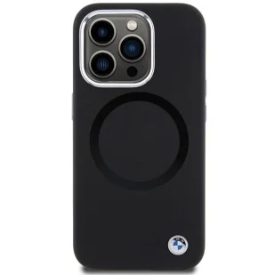 Etui BMW Signature Liquid Silicone MagSafe na iPhone 15 Pro - czarne - Etui i futerały do telefonów - miniaturka - grafika 3