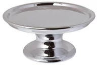 Tace i patery - Patera ceramiczna okrągła srebrna duża 21,5x21,5x10 cm - miniaturka - grafika 1