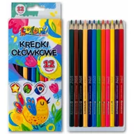 Kredki, ołówki, pastele i pisaki - Kredki Premium Kolori trójkątne 12 kolorów PENMATE - miniaturka - grafika 1
