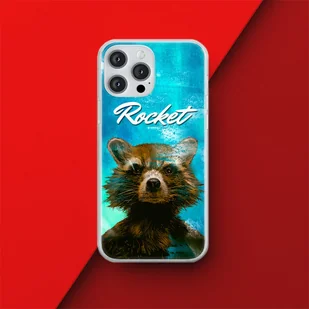 Etui Rocket 006 Marvel Nadruk pełny Niebieski Producent: Xiaomi, Model: REDMI 10C - Etui i futerały do telefonów - miniaturka - grafika 1