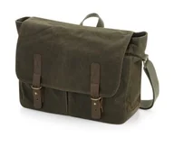 Torebki damskie - Duża Torba Na Ramię Listonoszka Bardzo Mocna Damska Męska Olive Green - miniaturka - grafika 1