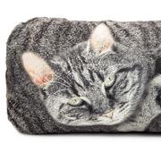 Kołdry i poduszki dla dzieci - Poduszka dekoracyjna długi zwierzak Kot szary - miniaturka - grafika 1