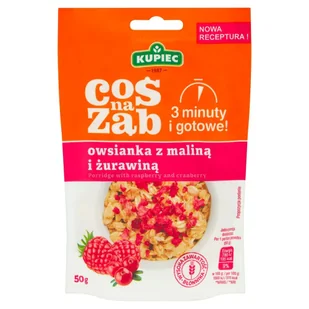 Kupiec Owsianka malina i żurawina 50 g - Płatki śniadaniowe i musli - miniaturka - grafika 1