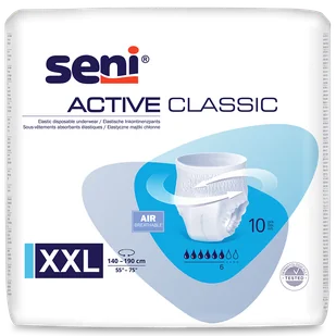 Seni Active Classic, majtki chłonne, XXL, 140-190 cm, 10 sztuk - Bielizna lecznicza Seni Active Classic, majtki chłonne, XXL, 140-190 cm, 10 sztuk - Bielizna lecznicza - miniaturka - grafika 1