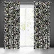 Zasłony - Zasłona Velvet Loren 140 x 250 Przelotka Czarny - miniaturka - grafika 1