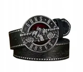 Paski - Pasek Guns And Roses Rock Metal Czarny Prezent Vintage - miniaturka - grafika 1