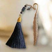 Zakładki do książek - WYSYŁKA 24h OCHRONA : zakładka PREMIUM : czarny turmalin, hamsa - miniaturka - grafika 1