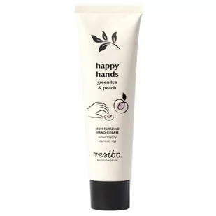 Resibo Resibo Happy Hands nawilżający krem do rąk zielona herbata i brzoskwinia 50 ml - Kremy i maski do rąk - miniaturka - grafika 1