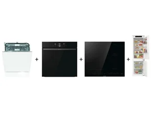 GORENJE GV673C62 + BOS6747A05DG + GI6432BSCE + NRKI517E41 No Frost 177,2cm 35dB AdaptTech CrispZone Szybkie Chłodzenie i Zamrażanie 252L - Zestawy AGD - miniaturka - grafika 1