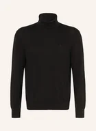 Swetry męskie - Calvin Klein Golf Z Wełny Merino schwarz - miniaturka - grafika 1