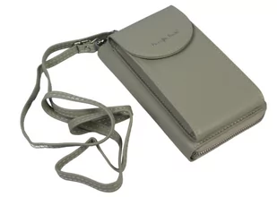 Damski Pionowy Portfel Na Pasku Jennifer Jones z Funkcją Torebki 1125-1 Portfelo-Torebka JASNY POPIELATY 19 x 12 x 6 [cm] - Portfele - miniaturka - grafika 1