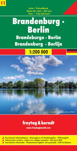 Brandenburgia Niemcy część 11 mapa 1:200 000 Freytag & Berndt Freytag&amp;Berndt