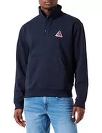 Bluzy męskie - BOSS bluza męska zehike, Dark Blue404, XXL - miniaturka - grafika 1