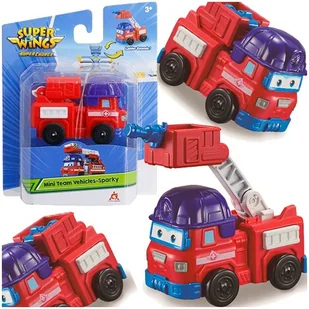 SUPER WINGS MINI TEAM VEHICLES SPARKY POJAZD FIGURKA STRAŻ POŻARNA - Figurki dla dzieci - miniaturka - grafika 1