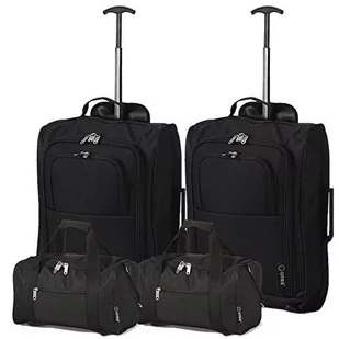 2 x Ryanair bagaż kabinowy 55 x 40 x 20 cm i 2 x torba podróżna 35 x 20 x 20, zestaw bagażu podręcznego – zabierz obie ze sobą (czarna) - Torby podróżne - miniaturka - grafika 1