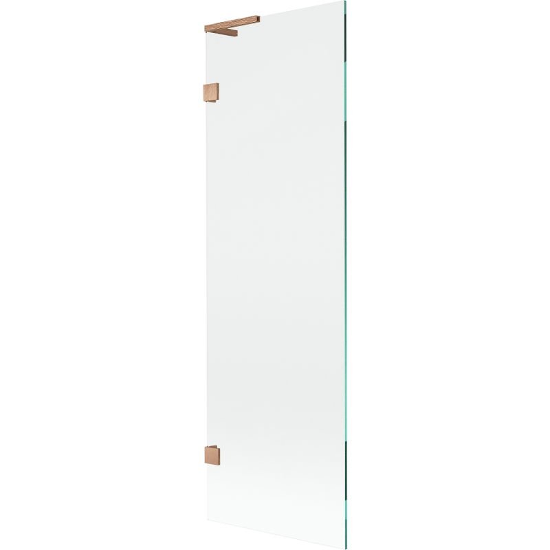 Mexen Lunar L parawan nawannowy 1-skrzydłowy 60 x 150 cm, transparent, miedź szczotkowana - 897L-060-000-65-00