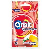 Gumy do żucia, lizaki, dropsy - Orbit Refreshers Strawberry Lemon Bezcukrowa guma do żucia 26 g (12 sztuk) - miniaturka - grafika 1