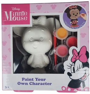 FIGURKA GIPSOWA 11 CM DO POMALOWANIA ZESTAW: FARBKI PĘDZELEK MINNIE MOUSE - Zabawki kreatywne - miniaturka - grafika 1