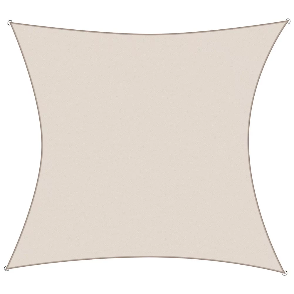 Koopman Żagiel przeciwsłoneczny polietylenowy kwadratowy SHADE CLOTH KREMOWY 3 x 3 m 85376