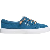 Trampki damskie - Pepe Jeans Damskie trampki KENTON W, niebieskie (denim), 42 EU, Niebieski drelich, 43 EU - miniaturka - grafika 1