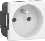 Gniazdka elektryczne - Legrand Gniazdo pojedyncze 2P+Z 16A 250V Mosaic białe - 077111 - miniaturka - grafika 1