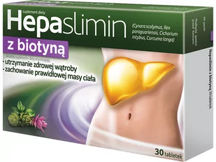 Aflofarm Farmacja Polska Sp. z o HEPASLIMIN z Biotyną 30 tabletek 3751541 - Układ pokarmowy - miniaturka - grafika 1
