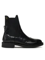 Botki damskie - Tommy Hilfiger Sztyblety Brogue Boot FW0FW09151 Czarny - miniaturka - grafika 1