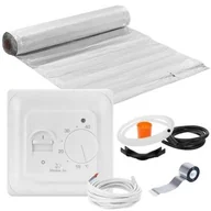 Ogrzewanie podłogowe - Mata grzewcza pod panele MISSION AIR MAL-160 W/m2 9m2 (18 m x 50 cm) + regulator Aries Biały - miniaturka - grafika 1