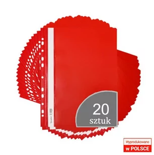 Biurfol Skoroszyt twardy zawieszkowy A4 Czerwony opakowanie 20 sztuk ST-02-01 - Teczki i skoroszyty - miniaturka - grafika 1