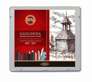 Koh-I-Noor ŚREDNI ZESTAW DO RYSOWANIA GIOCONDA ARTSET 8899 METALBOX - Kredki, ołówki, pastele i pisaki - miniaturka - grafika 2
