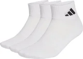 Skarpety termoaktywne - Adidas Skarpety adidas Cushioned Sportswear Ankle 3P białe JZ0523 43-45 - miniaturka - grafika 1