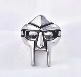 Sygnet pierścień MF DOOM maska srebrna prezent - Pierścionki - miniaturka - grafika 1