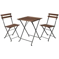 Meble ogrodowe - ProGarden Zestaw mebli bistro, 3 szt., czarny - miniaturka - grafika 1