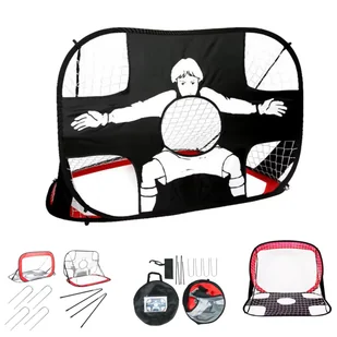 Bramka piłkarska 2w1 przenośna samorozkładająca Pop-up trening celności 120x80x80 cm - Piłka nożna Bramka piłkarska 2w1 przenośna samorozkładająca Pop-up trening celności 120x80x80 cm - Piłka nożna - miniaturka - grafika 1
