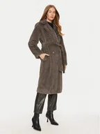 Płaszcze damskie - Marciano Guess Futro Claire 4BGL33 7206A Brązowy Regular Fit - miniaturka - grafika 1