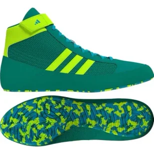 Adidas Buty Zapaśnicze Bokserskie Havoc II Green/Cyan - Kimona, stroje i obuwie - miniaturka - grafika 1