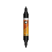Kredki, ołówki, pastele i pisaki - Molotow One4All, dwustronny marker akrylowy, z końcówką o grubości 1,5 mm i 4 mm, Signal Black 180 - miniaturka - grafika 1