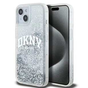 Etui DKNY Liquid Glitter Big Logo na iPhone 15 / 14 / 13 - białe - Etui i futerały do telefonów - miniaturka - grafika 1