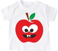 Koszulki dla dziewczynek - Koszulka z jabłkiem na dzień jabłka do przedszkola - miniaturka - grafika 1