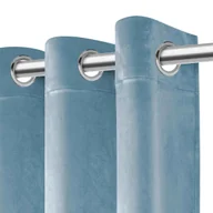 Zasłony - Zasłona welurowa 140x250 cm Velvet Soft niebieska Spod Igły i Nitki - miniaturka - grafika 1
