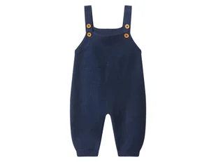 Lupilu Ogrodniczki niemowlęce z biobawełny Granatowy 86/92 - Spodenki dla niemowląt - miniaturka - grafika 1