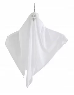 WISZĄCY DUCH DEKORACJA DUSZEK OZDOBA HALLOWEEN ZAWIESZKA BIAŁY 1 - Halloween - miniaturka - grafika 1