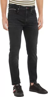 Spodenki męskie - Tommy Hilfiger Męskie spodnie jeansowe Slim Bleecker Pstr Blair czarne, Blair Czarny, 33W / 34L - grafika 1
